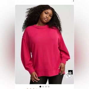 NWT Torrid pink oversized sweatshirt.